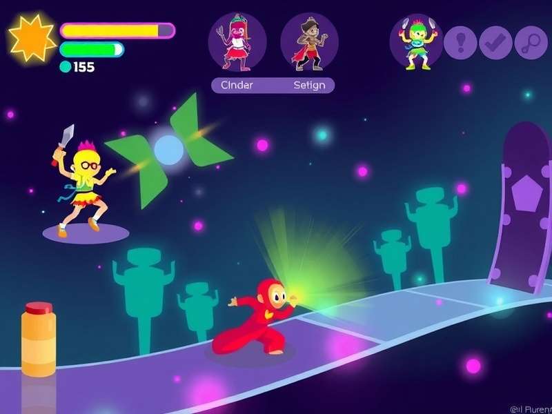 Glowing Holi Dash gameplay screenshot