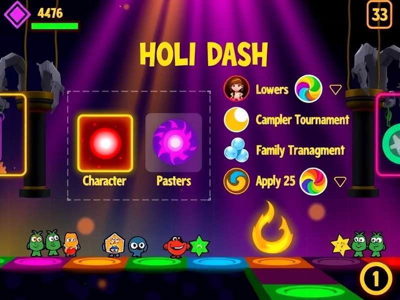 Glowing Holi Dash character selection